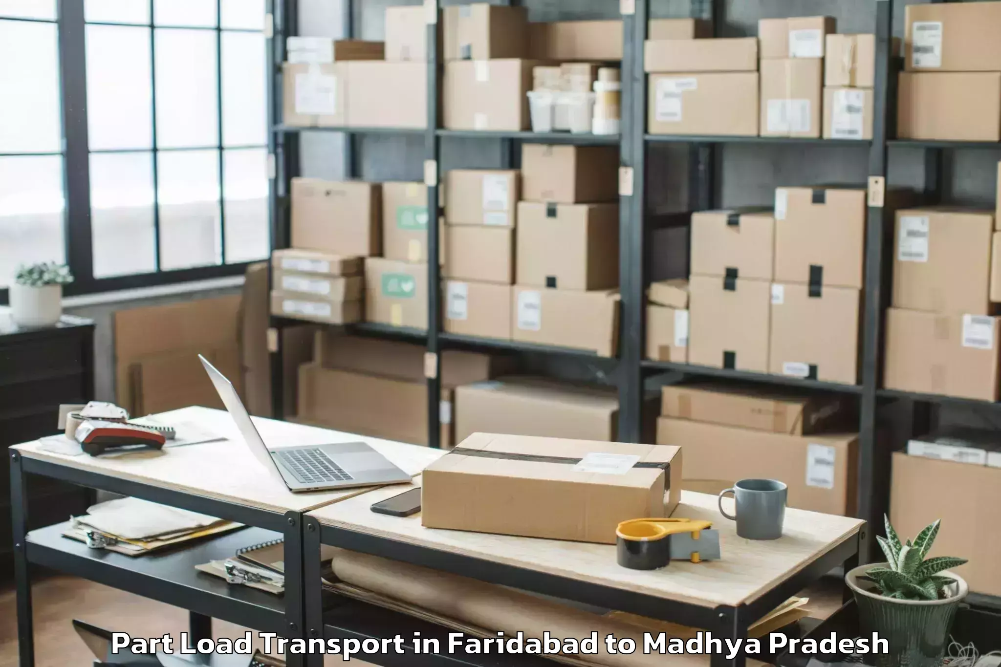 Book Faridabad to Dabra Pichhore Part Load Transport Online